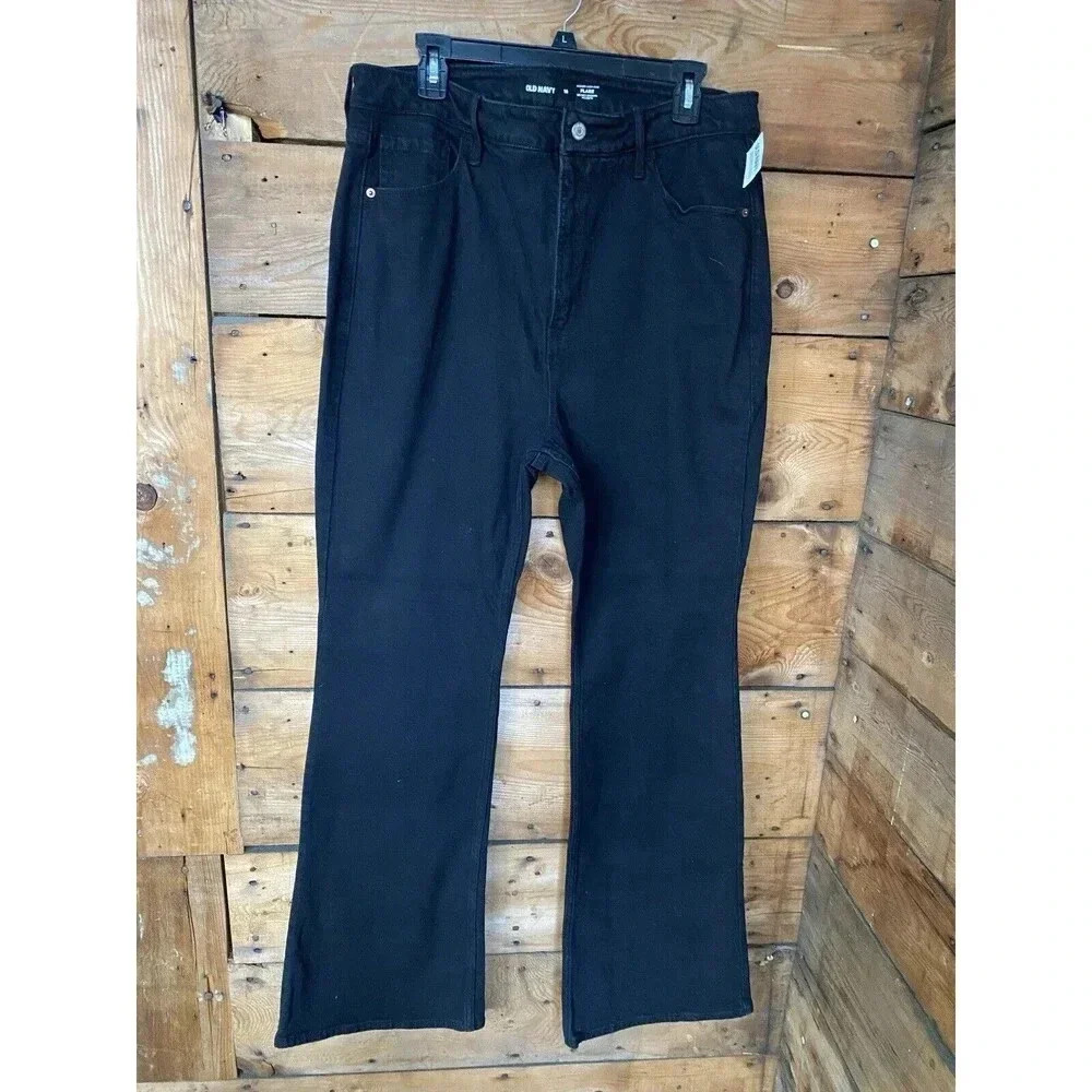 Old Navy Jeans Women’s 16 Black High Waist Flare